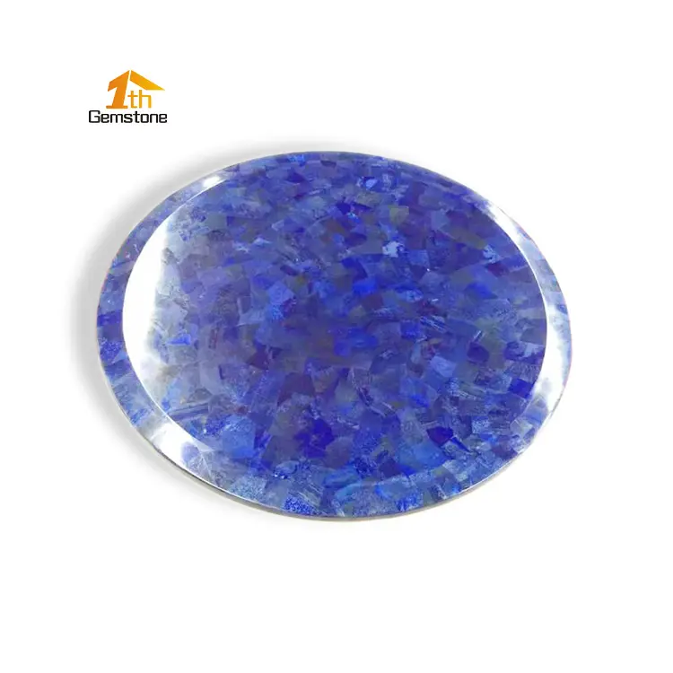 Bán buôn tự nhiên màu xanh sang trọng đá cẩm thạch Vòng Lapis Lazuli bảng Top