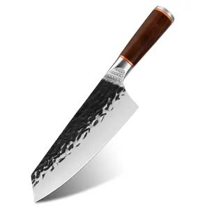XITUO pisau koki tempurung baja tahan karat karbon tinggi pisau Santoku pisau Boning Gratis casing kulit grosir pabrik