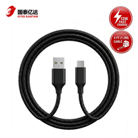 Câble de charge rapide USB A vers L 2.4A de haute qualité avec conducteur en cuivre pur, tressé en PVC, pour iPhone, iPad, appareil photo et batterie externe