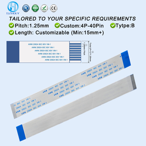 <span class=keywords><strong>Cable</strong></span> Plano Flexible Awm 20624 de 1.25mm y <span class=keywords><strong>18</strong></span> Pines, Directo de Fábrica, Amplio Inventario para Paneles Industriales - Product Image 1