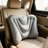 Coussin de soutien lombaire portable et gonflable R-081 en polyester pour chaise de bureau ou voiture, améliore la posture, réglable, personnalisé en usine