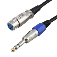 Kabel Audio XLR 1-ke-2 Berkualitas Tinggi untuk Mikrofon, Splitter dengan Selubung PVC dan Pelindung Jalinan, Bahan Tembaga Murni