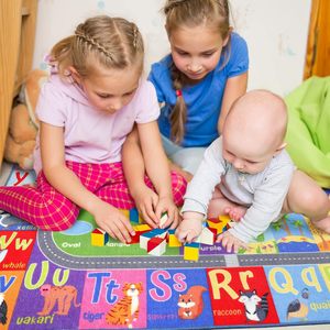 Collezione Premium di Tappeti Educativi per Bambini, Tappeto per Imparare Alfabeto, Numeri, Stagioni, Animali e Parole, Tecnica Intrecciata, con Borsa - Product Image 3