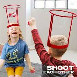 Jeu de basket interactif 2 pièces avec cerceaux réglables pour enfants, idéal pour les fêtes foraines, anniversaires, jeux en famille, intérieur et extérieur - Product Image 1