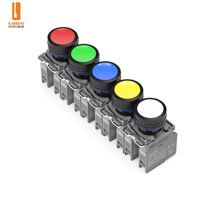 Lanboo SA2 Nút chuyển đổi tự thiết lập lại IP65 tự khóa Đầu phẳng 22mm bắt đầu tự làm 1No 1Nc tạm thời IP65 Nút chuyển đổi Plasti - Product Image 1