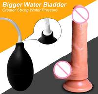 Dildo réaliste de 8,2 pouces pour femmes, avec fonction de pulvérisation, pour point G et usage anal, avec poire à lavement, jouet sexuel féminin, dildo éjaculateur avec ventouse