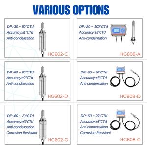 Hengko hg602 cảm biến điểm sương-60 đến 60 ℃ 4 đến 20mA đầu ra RS485 truyền thông Tường Gắn kết điểm sương Transmitter - Product Image 6
