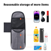 Organisateurs de voiture universels avec boîte de rangement en cuir PU sac de tissu latéral et porte-bouteilles d'eau siège suspendu sac de rangement latéral