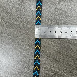 สายรัดผ้าโพลีเอสเตอร์ลายหยักแบบแจ็คการ์ดสั่งทำพิเศษสำหรับเชือกรูดฮู้ดดี้ ขอบเสื้อผ้า และอุปกรณ์ตกแต่งเสื้อผ้า - Product Image 6