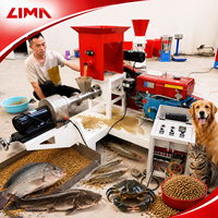 Machine à granulés d'aliments LIMA 100 kg/h avec moteur diesel, petite machine de traitement des aliments pour poissons et animaux de compagnie, extrudeuse d'aliments pour poissons-chats et tilapias, Nigéria