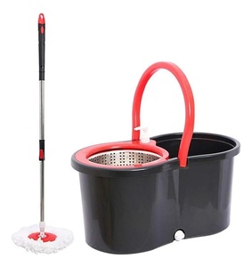 2 Mopas de <span class=keywords><strong>Microfibra</strong></span> de Acero con Trapeador, Escurridor de Piso, Cabezal Giratorio Centrífugo 360, Cubo de <span class=keywords><strong>Mopa</strong></span> 360, Ruedas de Acero y Soportes - Product Image 3