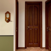 Porte en bois massif de luxe en bois naturel avec porte intérieure en bois massif résidentiel peint pour la maison
