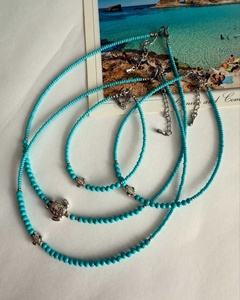 Collier tendance en gros avec perles, pendentif en cristal, motif géométrique bohème, agate, cadeau religieux pour femme - Product Image 3