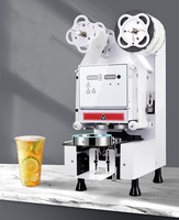 Machine de scellage automatique de gobelets pour boissons à bulles électriques à grande vitesse / Machine de scellage de gobelets en plastique de bureau