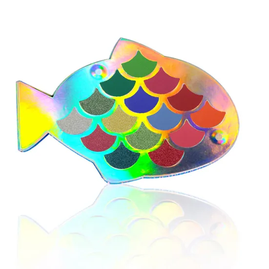カスタム魚型アイシャドウパレット防水アイシャドウドライレディース美容化粧品メイクアップデュアルカラーアイシャドウペン2本