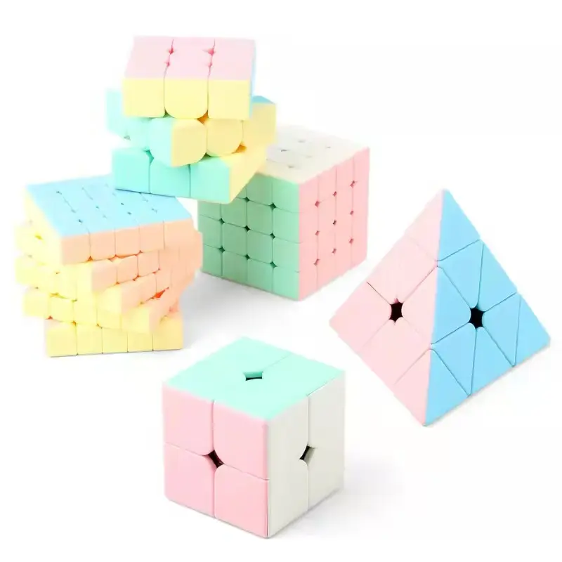 Moyu Meilong Macaron Serie 3x3 5x5 Pyramid Speed Cube Sets Kinder Puzzlespiel Smooth Sticker less Magic Cube Weihnachts geschenk Spielzeug