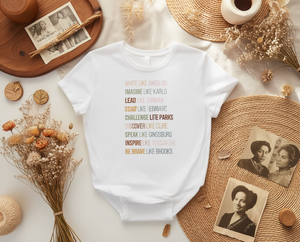 T-shirt Inspire Like Women In History pour femme, 100% coton, col rond, manches courtes, coupe décontractée, imprimé inspirant - Product Image 2