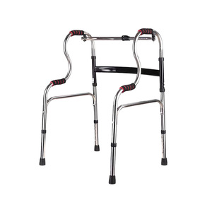 Stainless Steel Walking Aid Height Adjustable Four Legged Cane For Rehabilitation Support - Product Image 1
