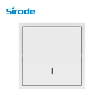 Sirode 9227 Series Europe Standard Modern Safe Design Blanc 2 Gang 1 Way Interrupteurs électriques muraux avec éclairage LED