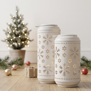 Latest Christmas Home <b>Decorations</b> White Metal Votive Candle Holders with <b>Snowflake</b> Cutouts - Product Image 2
