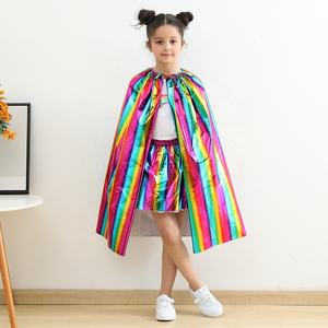 Disfraz de Princesa para Niñas, Capa de Tul con Cordones, Estampado de Estrellas y Luna Doradas, para Carnaval y Cosplay - Product Image 1