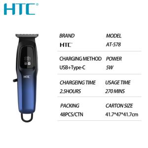 <span class=keywords><strong>Tondeuse</strong></span> à cheveux professionnelle HTC AT-578 T-blade, utilisation en salon de coiffure, <span class=keywords><strong>coupe</strong></span> de cheveux silencieuse, moteur renforcé - Product Image 3