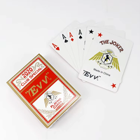 Cartes à jouer en papier noir de qualité casino, fabrication OEM, cartes de poker personnalisées imprimées avec logo et boîte