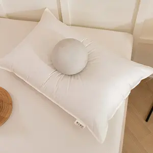 Customized Home Hotel Nature Soft Goose Duck Feather Down Pillow Cushion Pillow With Cotton Fabric