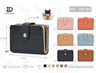 Portafoglio Bifold in Pelle da Donna, Formato Piccolo con Chiusura a Bottone, Stile Minimalista - Product Image 1