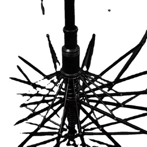 Parapluie moderne semi-automatique de 22 pouces, imperméable, coupe-vent, à long manche courbé, pour adulte, avec impression de logo OEM - Product Image 3