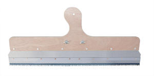 Esparcidor de muescas/raspador autonivelante de acero inoxidable con marco de <span class=keywords><strong>madera</strong></span> de dientes - Product Image 2