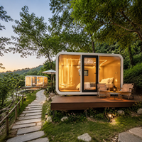 Cabine de bureau de jardin préfabriquée en forme de pomme, insonorisée, modulaire, pour l'extérieur, espace de travail, cabine de glamping