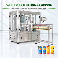 Machine automatique de remplissage et de bouchage de sachets à bec verseur pour jus, boissons, lait, sauces et détergents