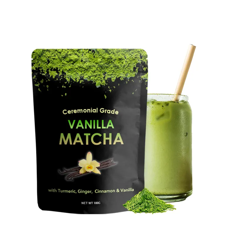 Private Label Low MOQ Organic premium quality matcha green tea the matcha powder Vanilla Matcha