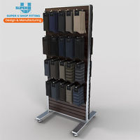 Présentoir de chaussettes en bois sur mesure, meuble de vente, chaussures POP-up, présentoir Mobile double face pour chaussettes