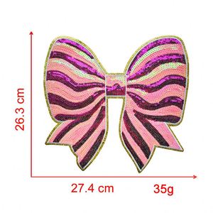 En gros, patchs en chenille à paillettes thermocollants, motifs nœud papillon rose et cerise, pour accessoires vestimentaires féminins, T-shirts et cadeaux - Product Image 6