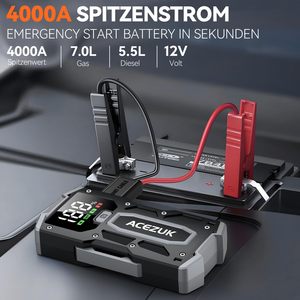 Ad alta potenza <span class=keywords><strong>12V</strong></span> 26800mAh Jump Starter con luce LED batteria al <span class=keywords><strong>litio</strong></span> <span class=keywords><strong>Booster</strong></span> compressore d'aria per autocarro - Product Image 3