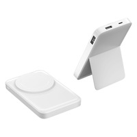 Faltbarer Ständer Handy-Powerbank 10000mAh Magnetisches Kabelloses Schnellladegerät 2-in-1 Kompakt Tragbar USB Digitales Display