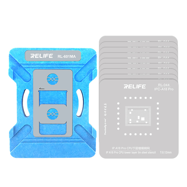 RELIFE RL-601MA Universal CPU Reballing Stencil Platform for A11-A119PRO IC Chip Planting Tin Template