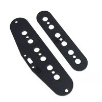 50mm spasi senar Fiber Plate bahan Pickup Slug Bobbin ST gitar elektrik Pickup Bobbin hitam