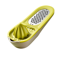 Outil à agrumes 3-en-1 avec fonctions presse-agrumes, râpe et zester, gadget de cuisine de qualité alimentaire sans BPA pour citron, orange, lime, facile à nettoyer