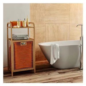 <span class=keywords><strong>Panier</strong></span> à <span class=keywords><strong>linge</strong></span> en <span class=keywords><strong>bambou</strong></span> <span class=keywords><strong>Panier</strong></span> de rangement pour vêtements sales avec doublure amovible et étagère - Product Image 2