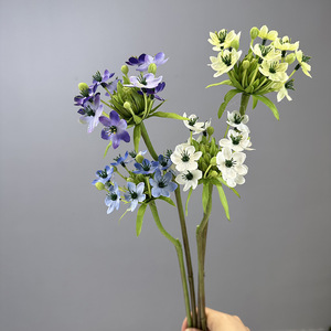 Fleurs artificielles Haiyi Étoile de Bethléem, violettes, blanches, roses, en plastique, pour décoration intérieure, accessoires de mariage, bouquet imprimé en 3D - Product Image 1
