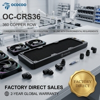 Radiateur de refroidissement liquide en cuivre pur OCOCOO CRS36 360 mm pour station de travail IA, PC multi-GPU pour créateurs