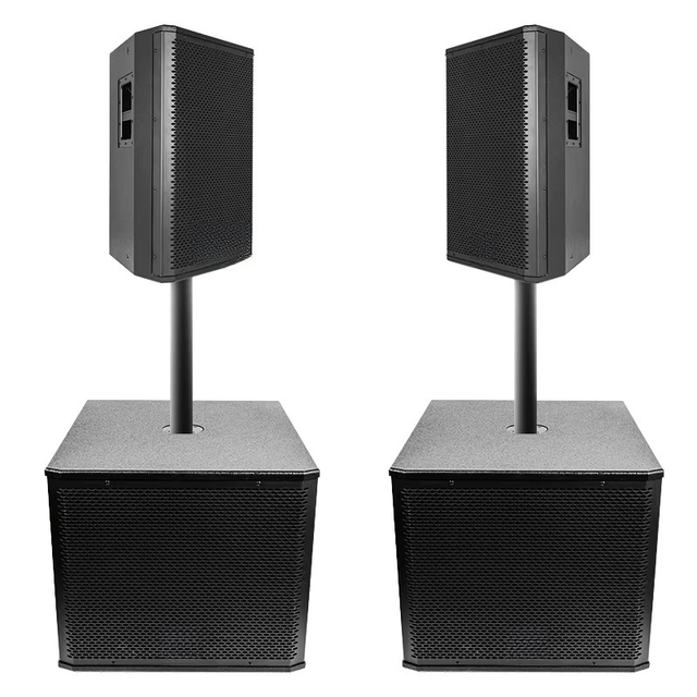 TH410P 10-Inch Active Bass Passive Pro Audio Indoor & Outdoor Church Speaker with Long Duration Video Lighting for Meetings