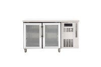 Réfrigérateurs de comptoir certifiés CE 1360 mm, double porte, avec compresseur Cubigel