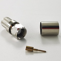 Cable de Antena de 75 ohmios Personalizado, Eléctrico, Impermeable, Conector Macho de Crimpado RF Coaxial, Conector F para Cable LMR400