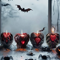 CARATTE Halloween 3D Hand hält herzförmige Kerze Silikon formen für DIY Seifen harz herstellung
