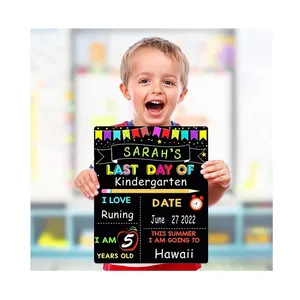 Double Sided Back To School Sign MDF Board Reusable Magnetic Children's Blackboard