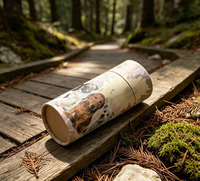 Tube biodégradable pour cendres d'animaux de compagnie, urne pour chiens, tubes en papier pour enterrement d'animaux, écologiques et biodégradables